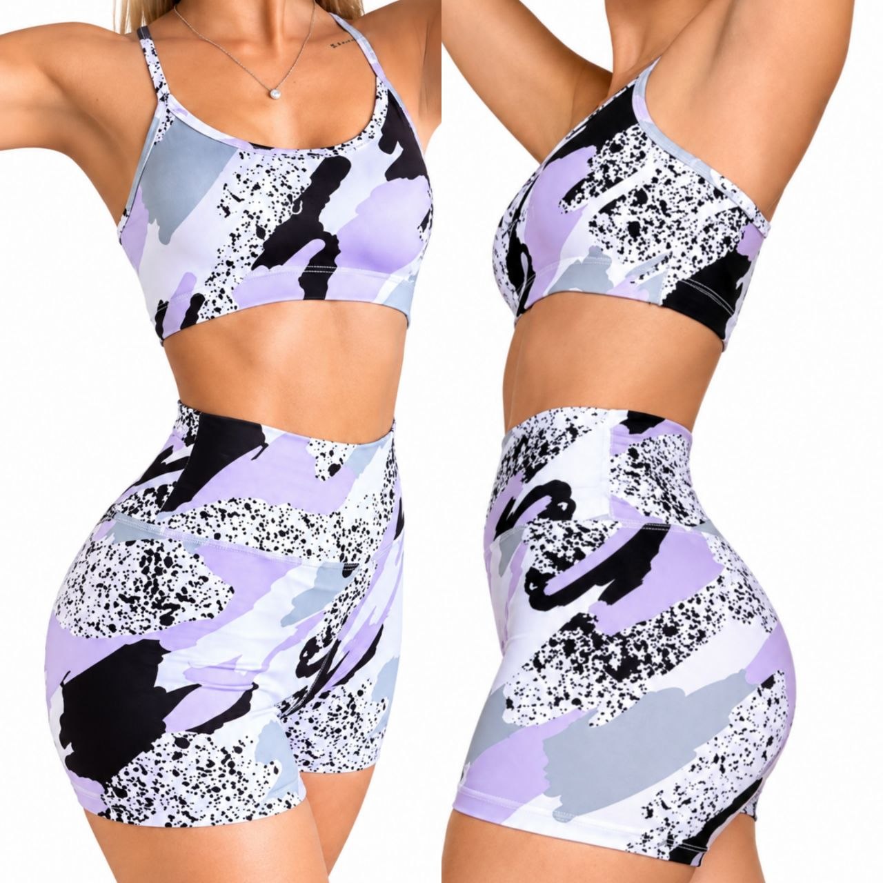 Conjunto Short Top Tira Estampado - Imagen 5