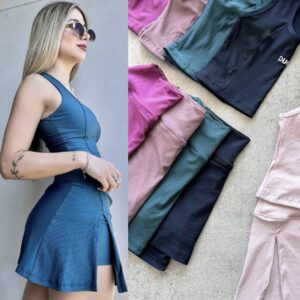 Conjunto Short Pollera Musculosa Corta