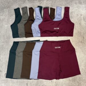 Conjunto Short Top Deportivo Abierto Lycra