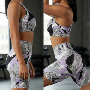 Conjunto Biker Top Tira Estampado